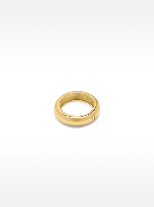 Smooth rounded ring - 925 sterling silver