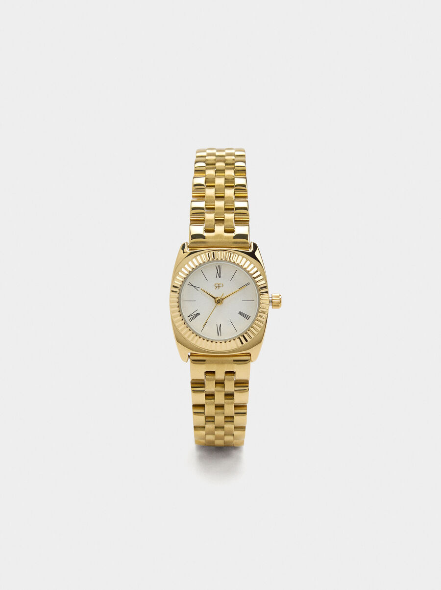 Watch with stainless steel wristband