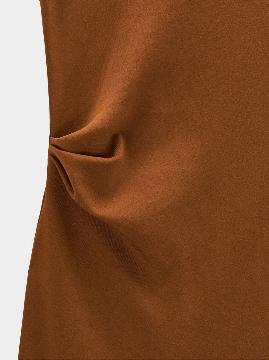 Midi dress with draped