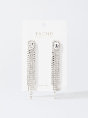 Long Earrings With Crystals image number 3.0
