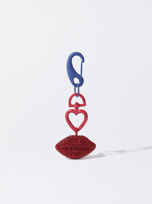 Key Ring With Strass, Multicolor, hi-res