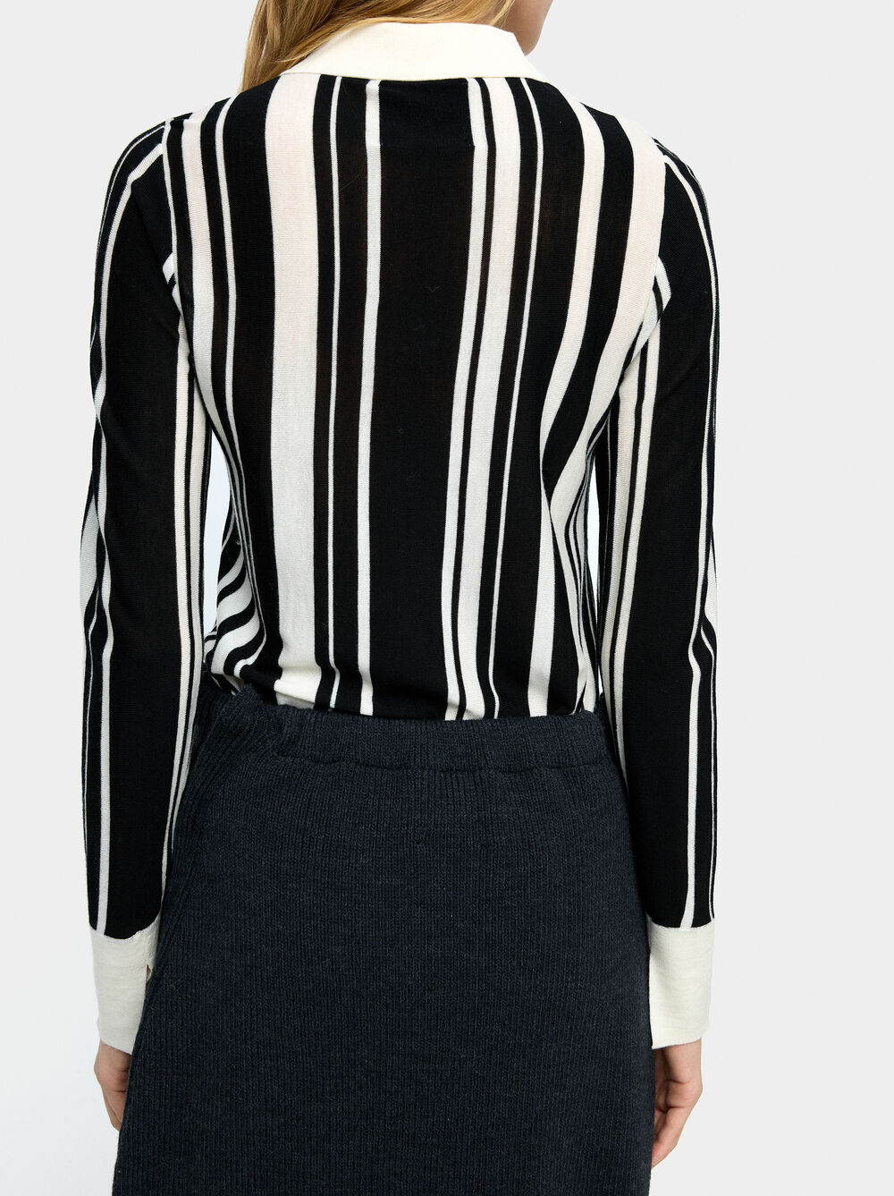 Sweater with stripes 100% wool