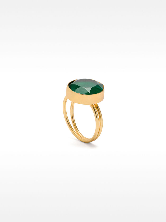 Anillo con piedra redonda