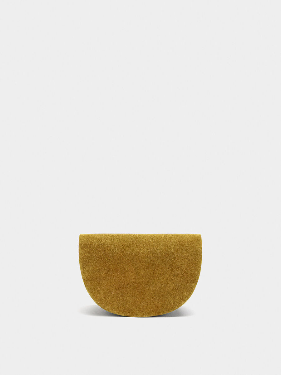 Bolso bandolera de ante con solapa