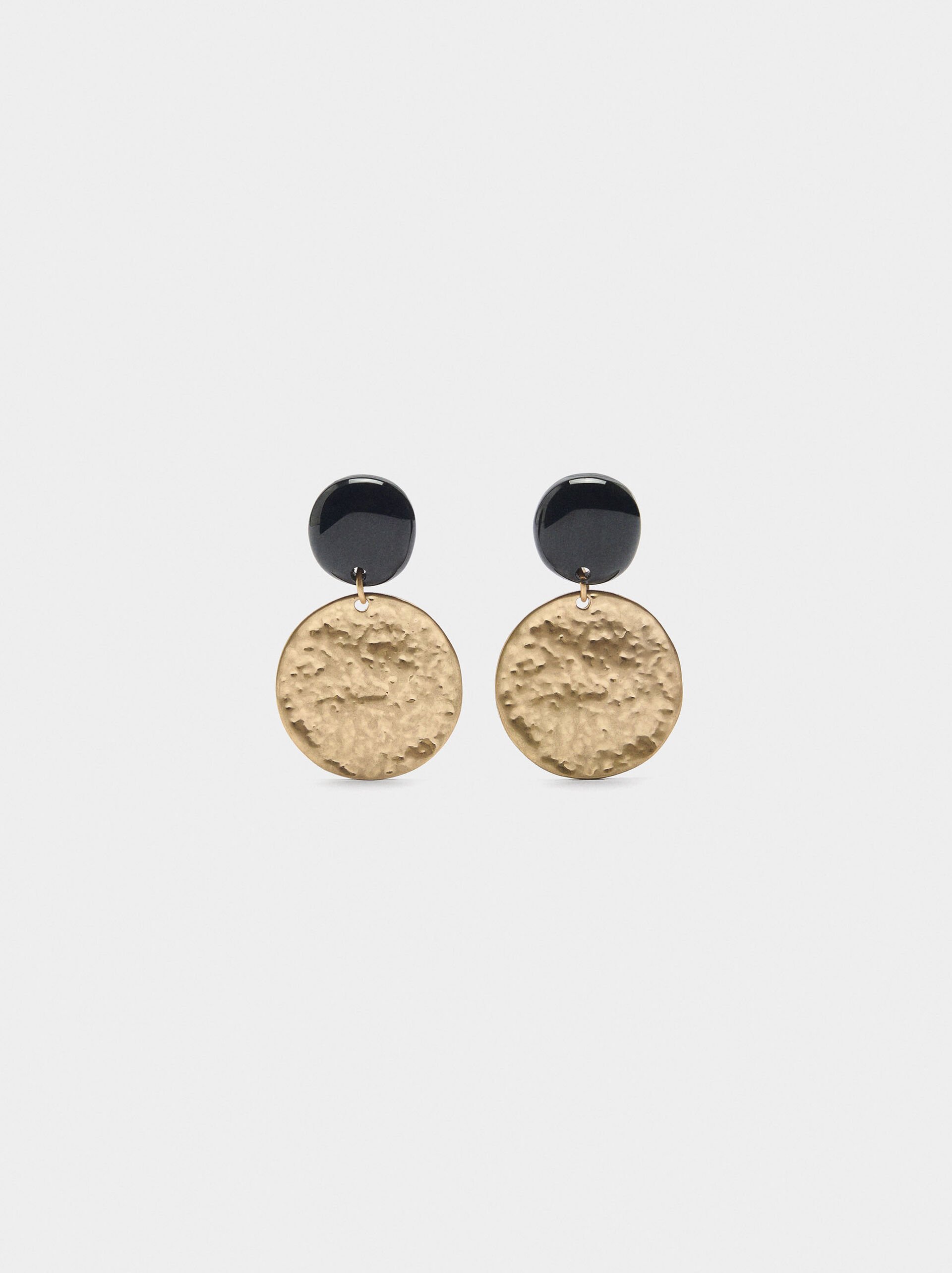 Round earrings with resin image number 0.0