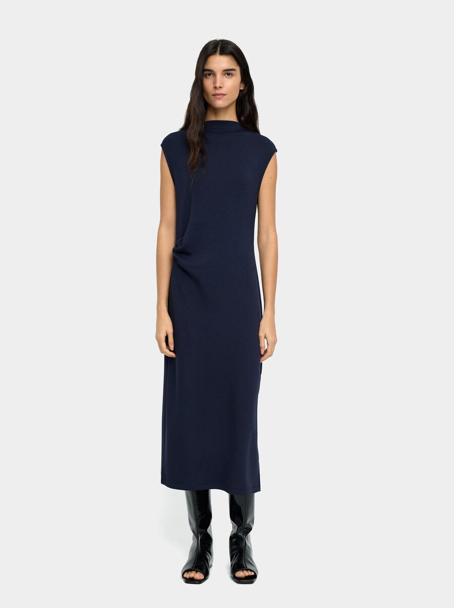 Midi dress with draped