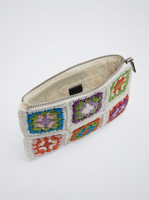 Häkel-Tasche, Ekrü, hi-res