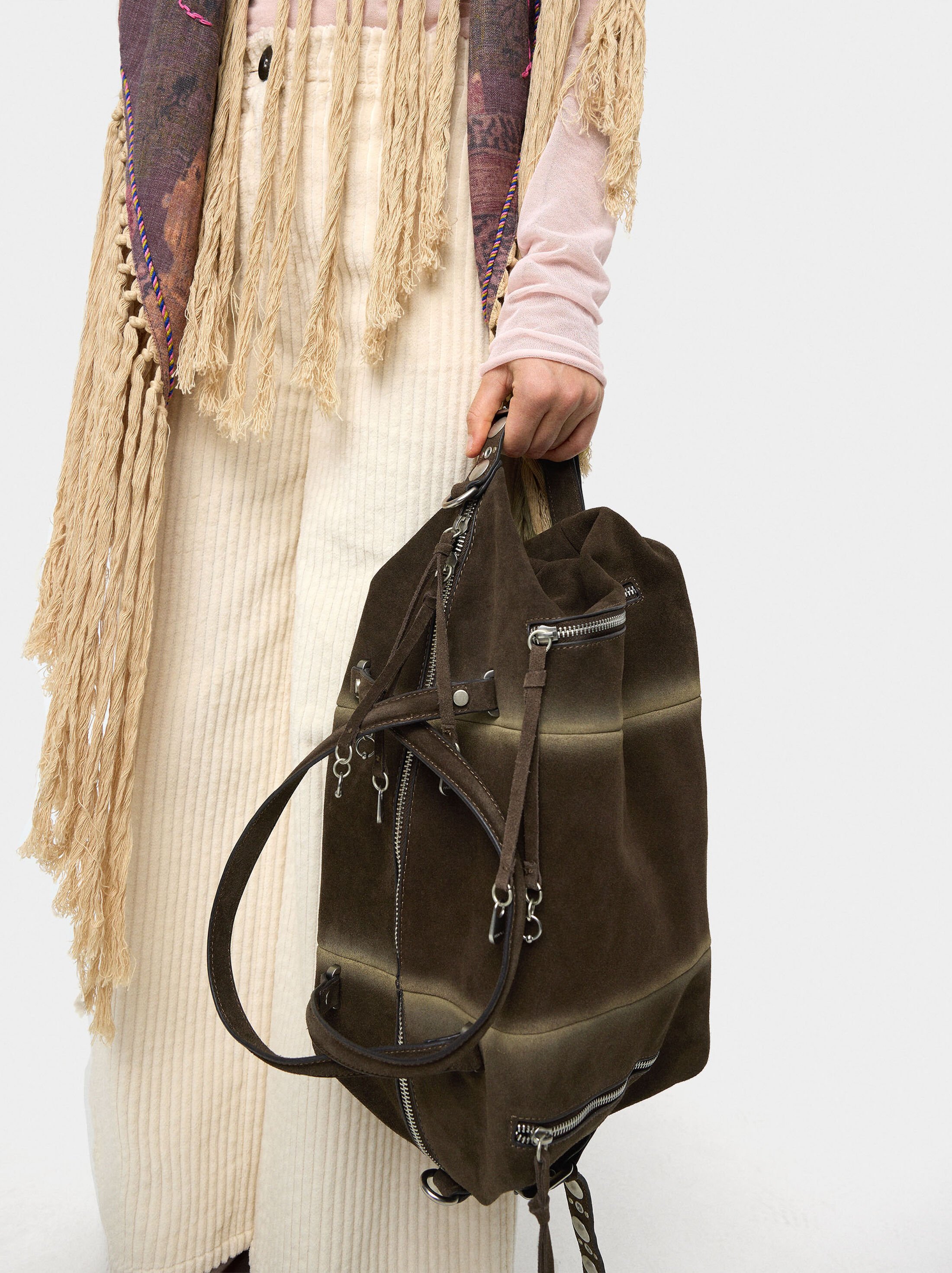 Leather tote bag image number 0.0