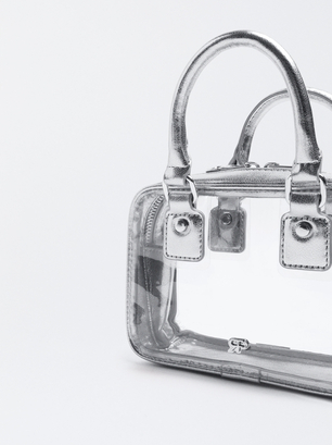 Transparent Crossbody Bag, Silver, hi-res