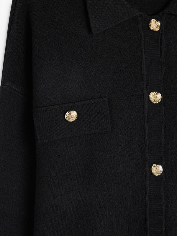 Cardigan with wool and gold buttons