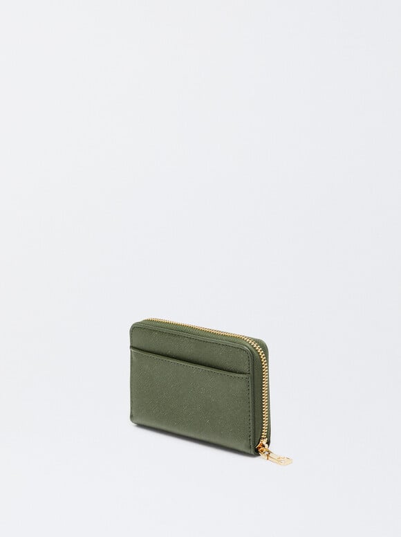 Coin Purse With Zip Fastening, Green, hi-res