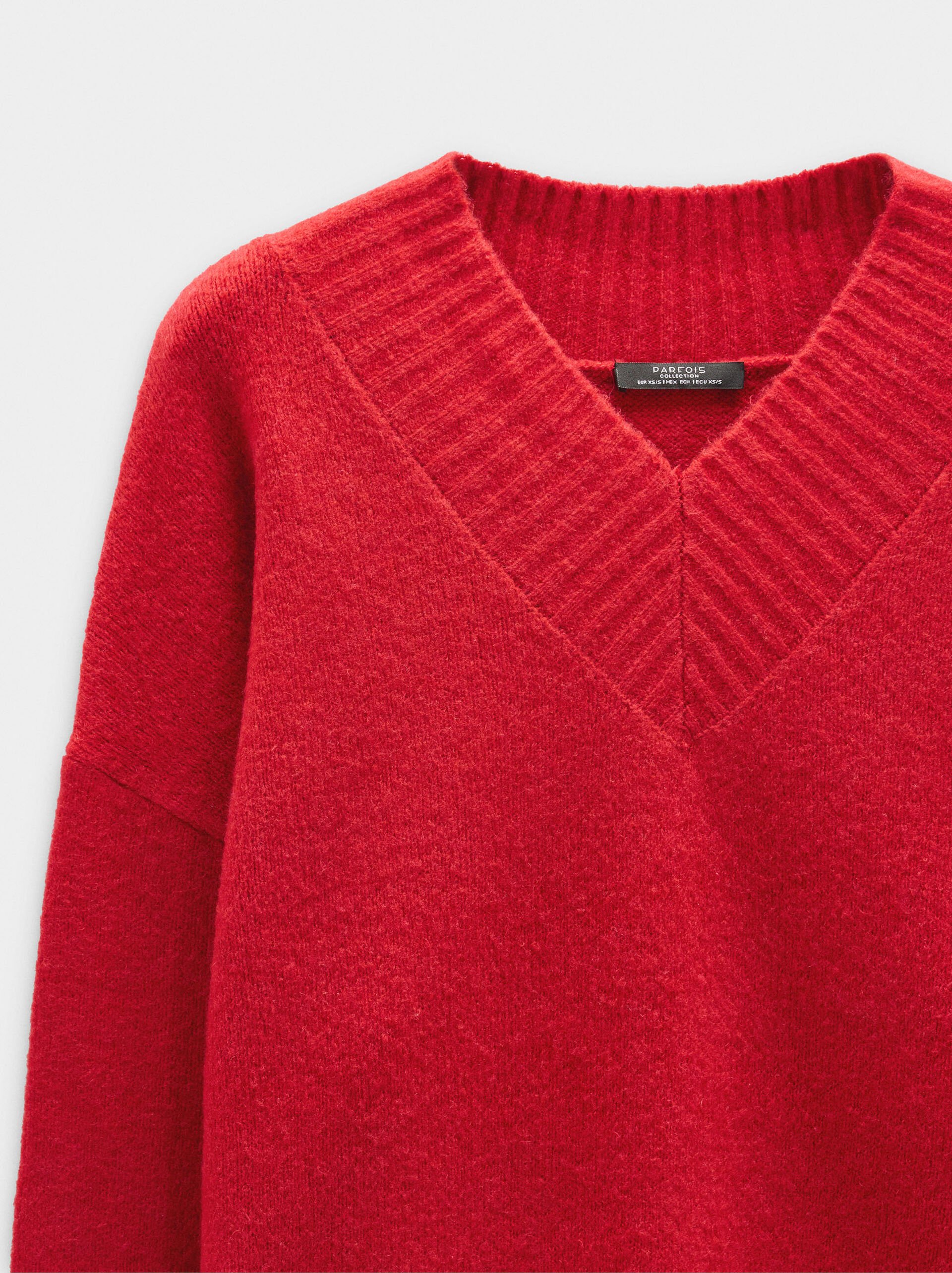 Knit sweater with V-neck image number 5.0