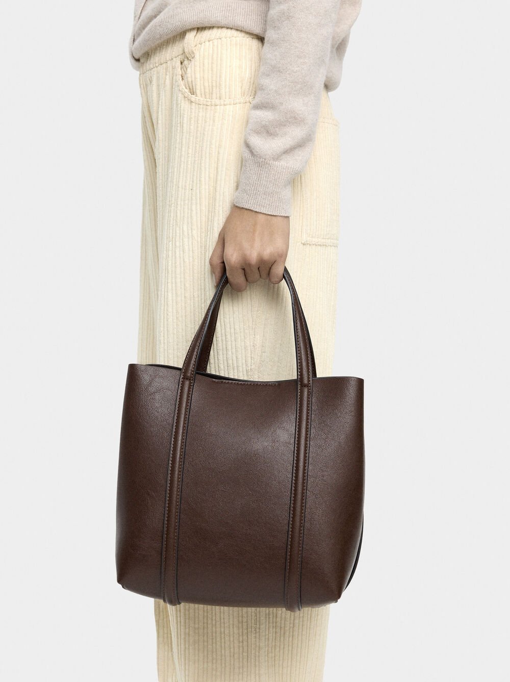 Tote bag with crossbody strap M