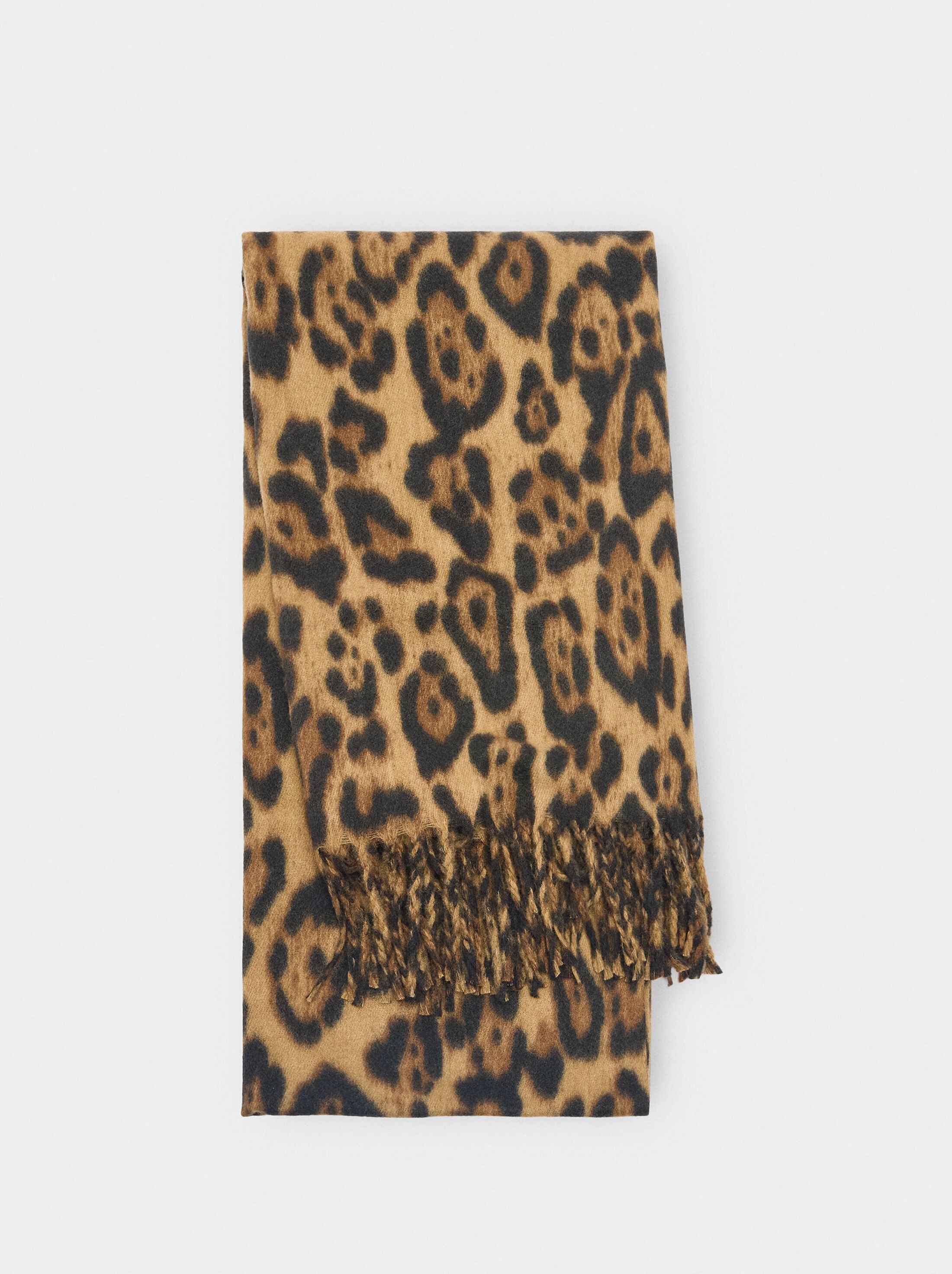 Scarf with animal print image number 0.0
