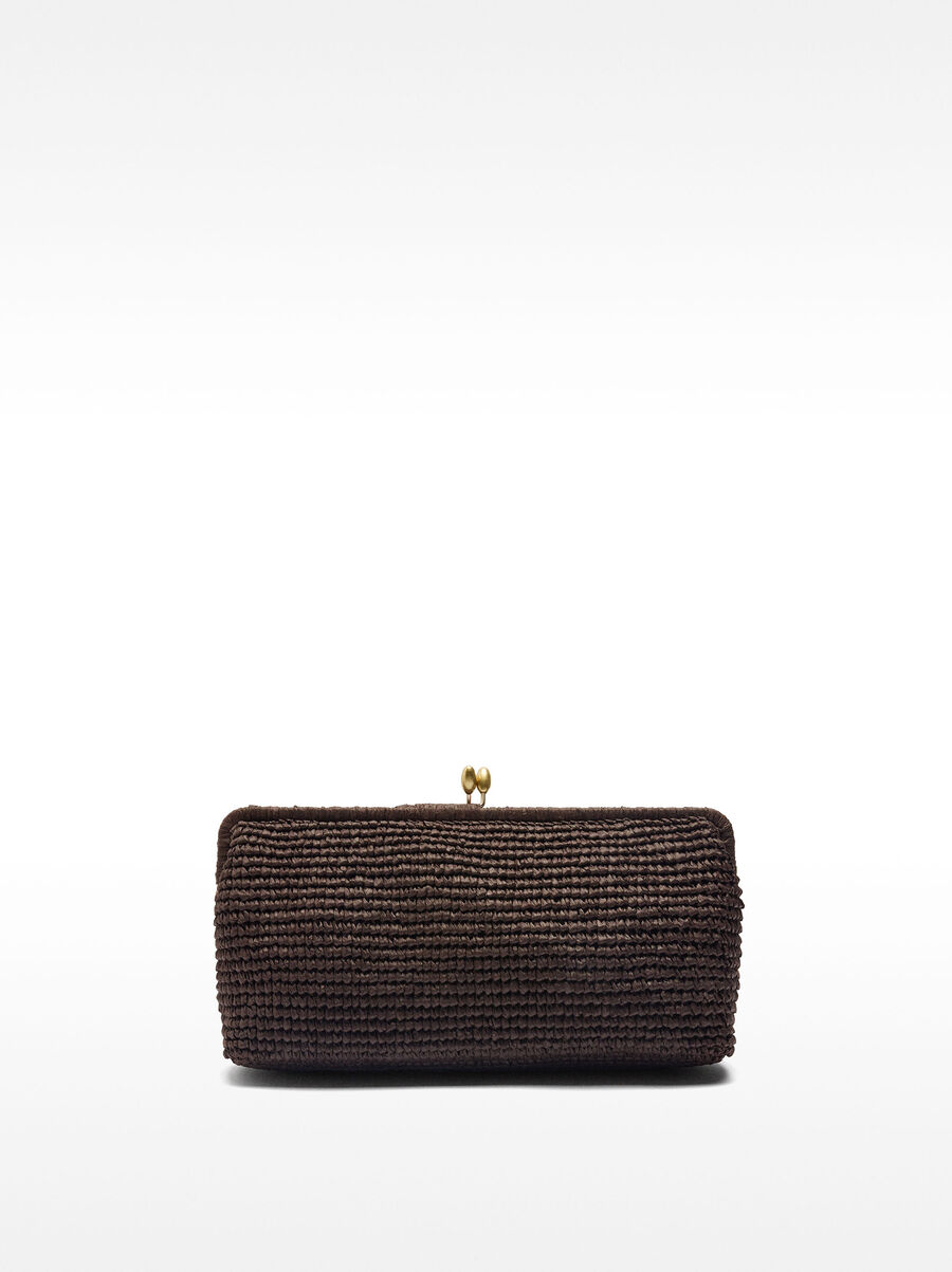 Handbag with straw effect