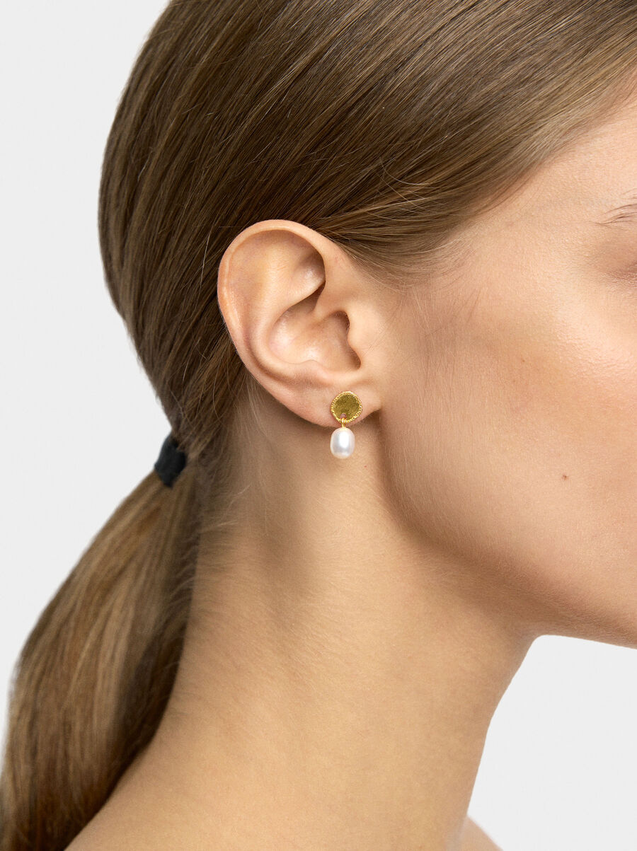 Earrings with freshwater pearls - 925 sterling silver