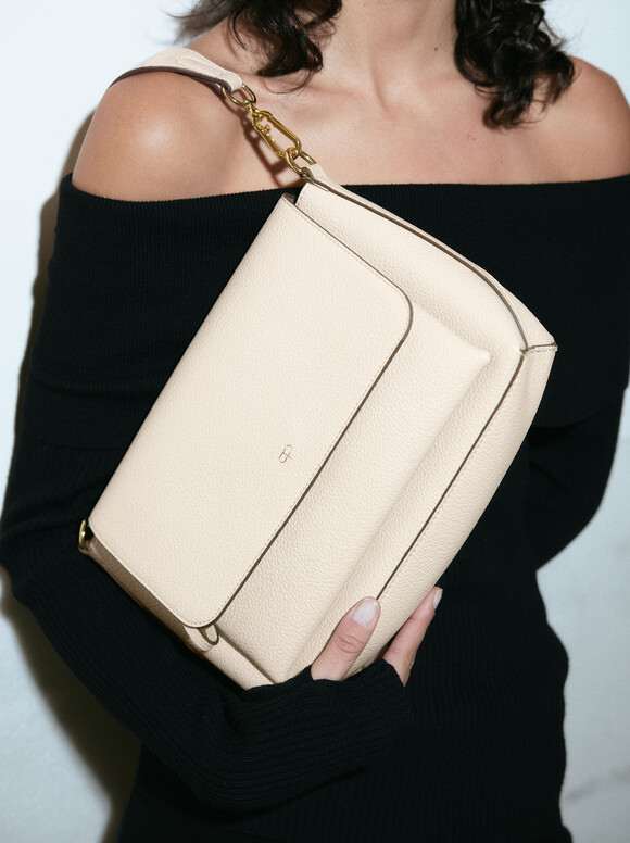 Everyday Crossbody Bag, Ecru, hi-res