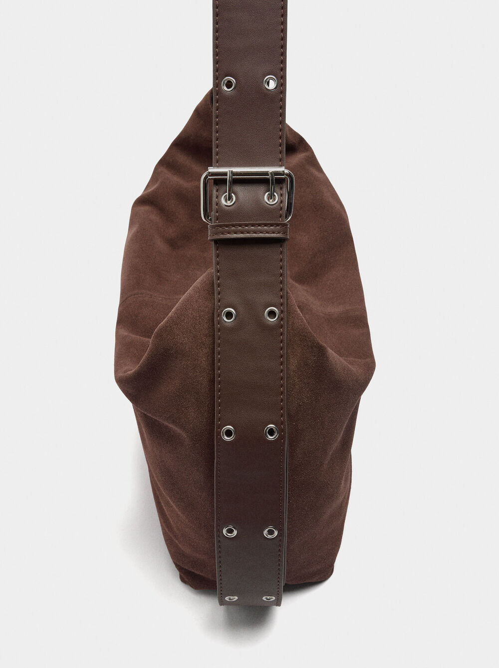 Sac à épaule en cuir suédé L