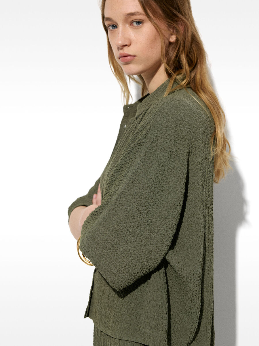 Camicia fluida con effetto sgualcito