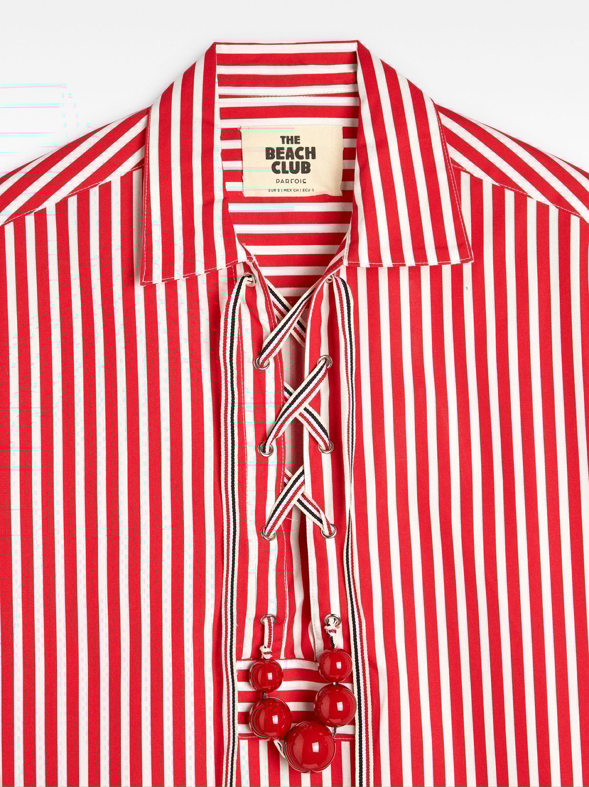 Gestreiftes Kleid aus 100% Baumwolle image number 5.0