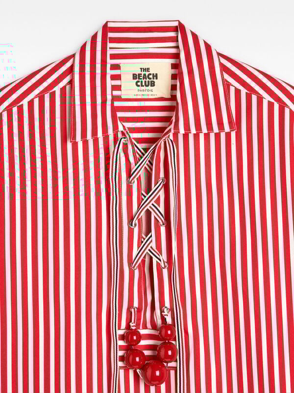 Striped shirtdress 100% cotton