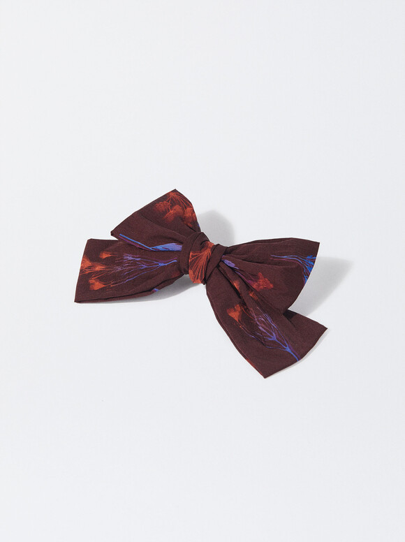French Hair Clip With Bow, Multicolor, hi-res