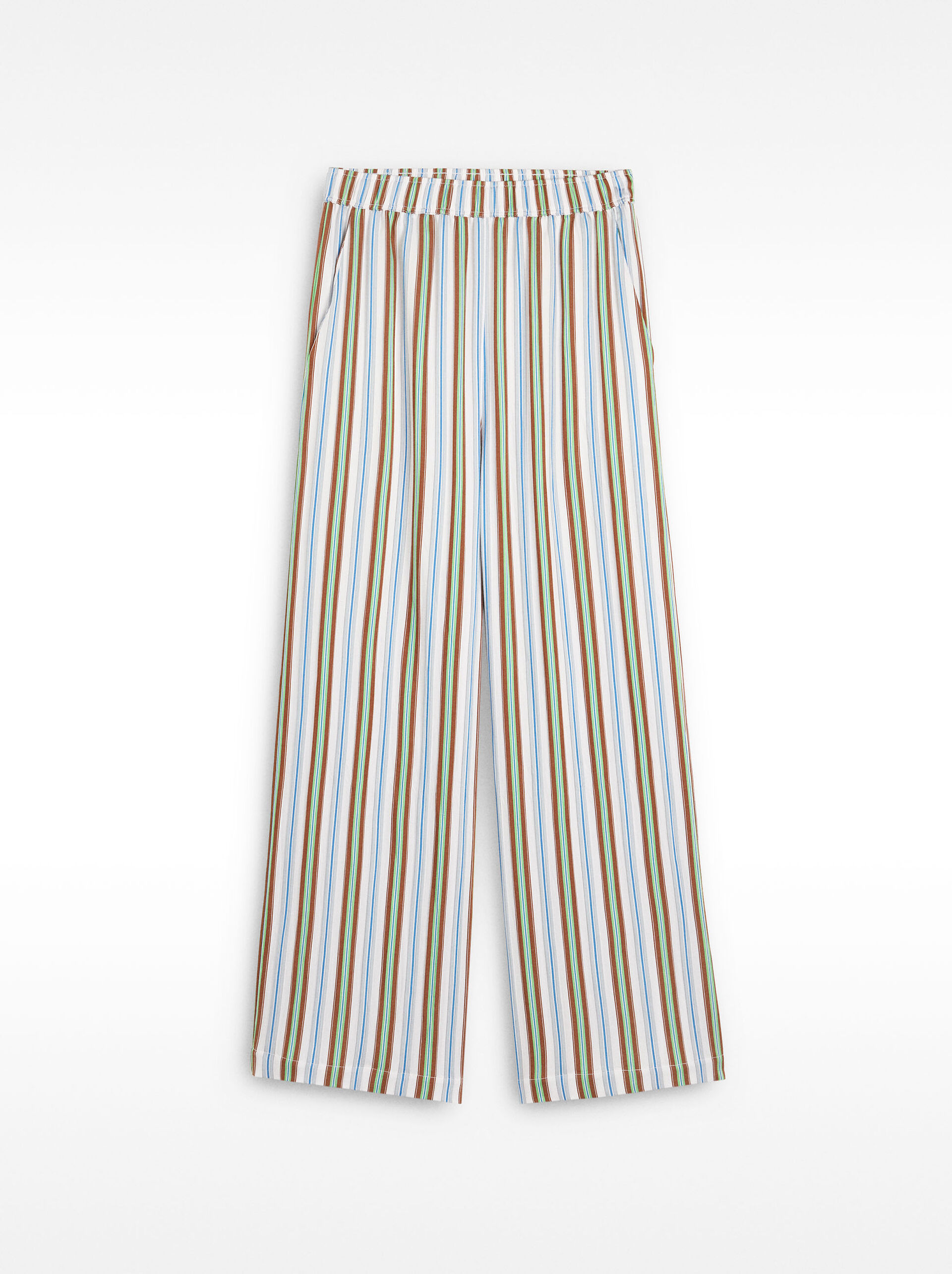 Striped flowy trousers image number 5.0