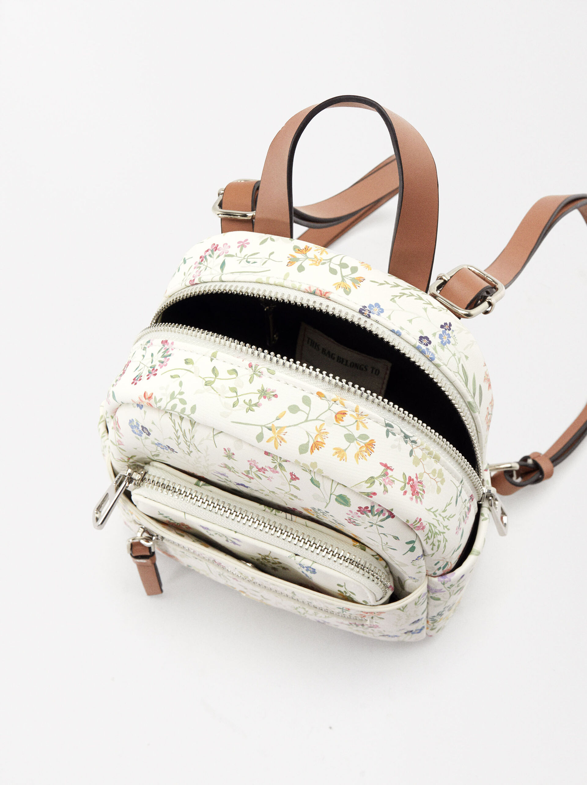 Nylon-Effect Printed Backpack S image number 5.0
