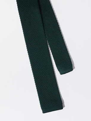 Strukturierte Krawatte, Grün, hi-res