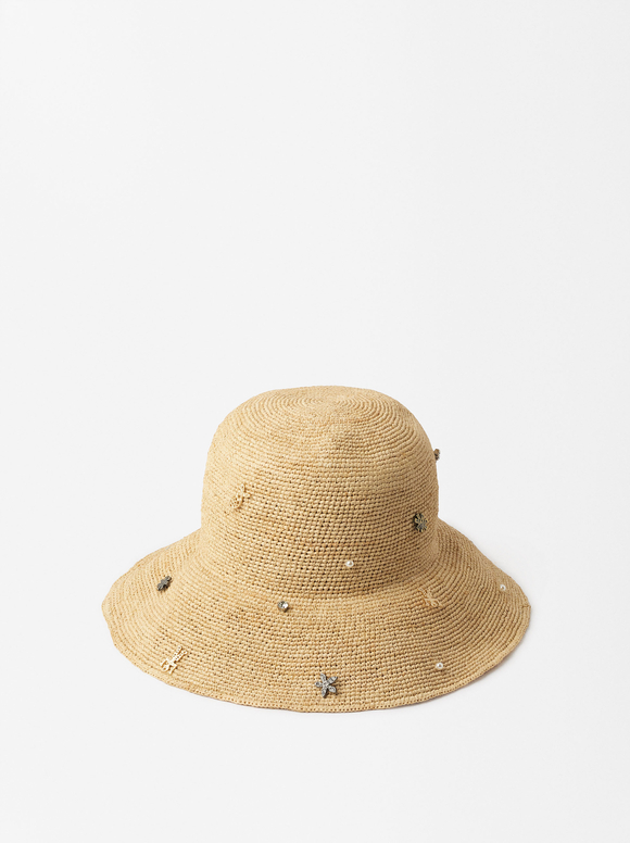 Straw Bucket Hat, NC, hi-res