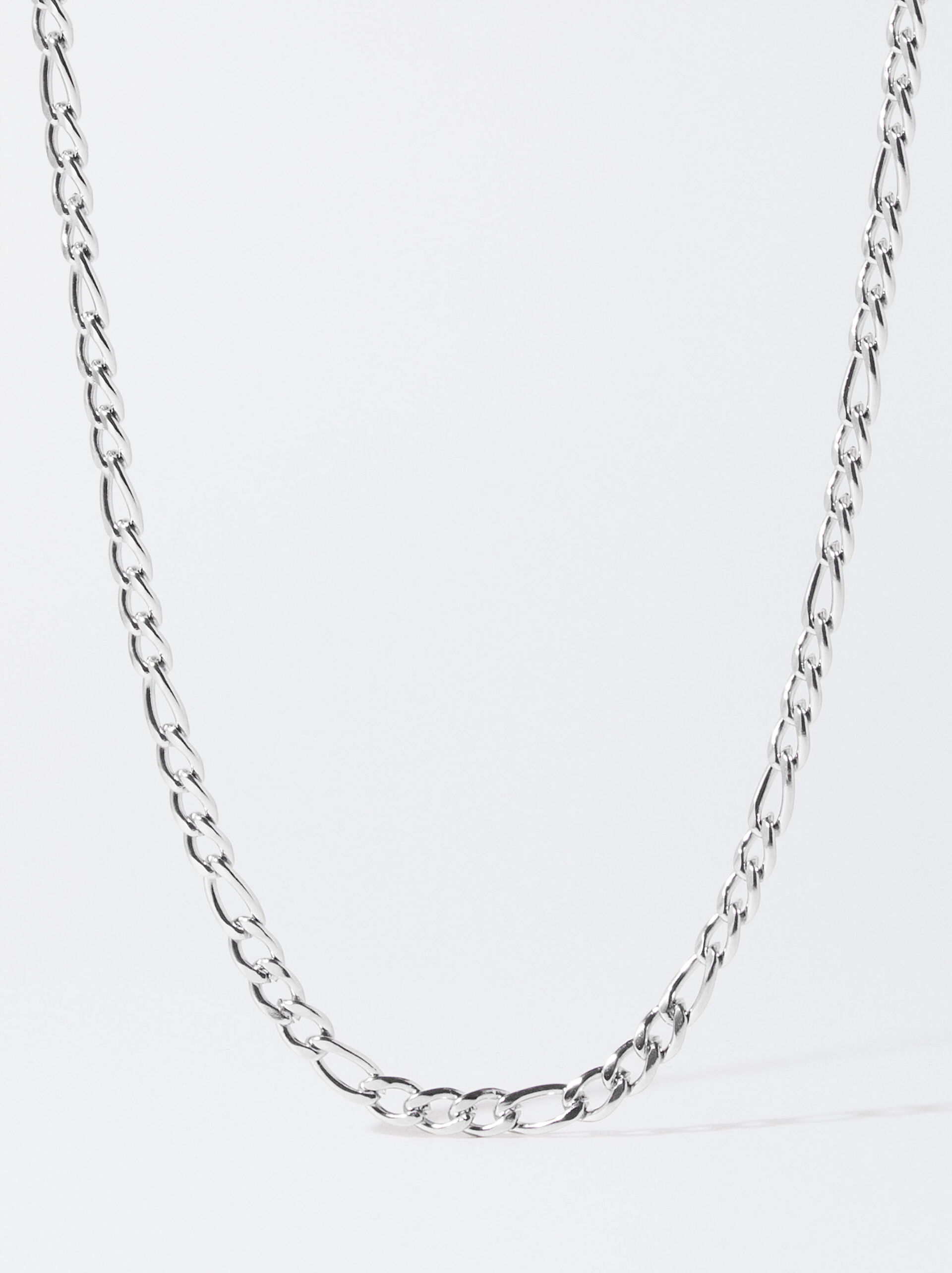 Stainless Steel Silver Necklace image number 0.0