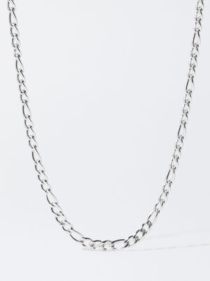 Stainless Steel Silver Necklace image number 0.0