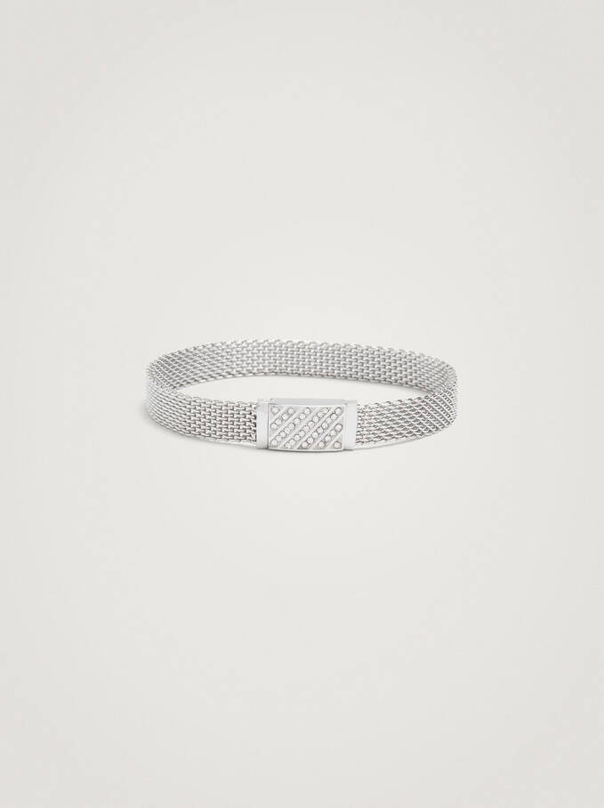 Steel Silver Bracelet, Silver, hi-res