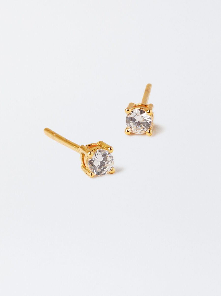 925 silver stud earrings with zirconia