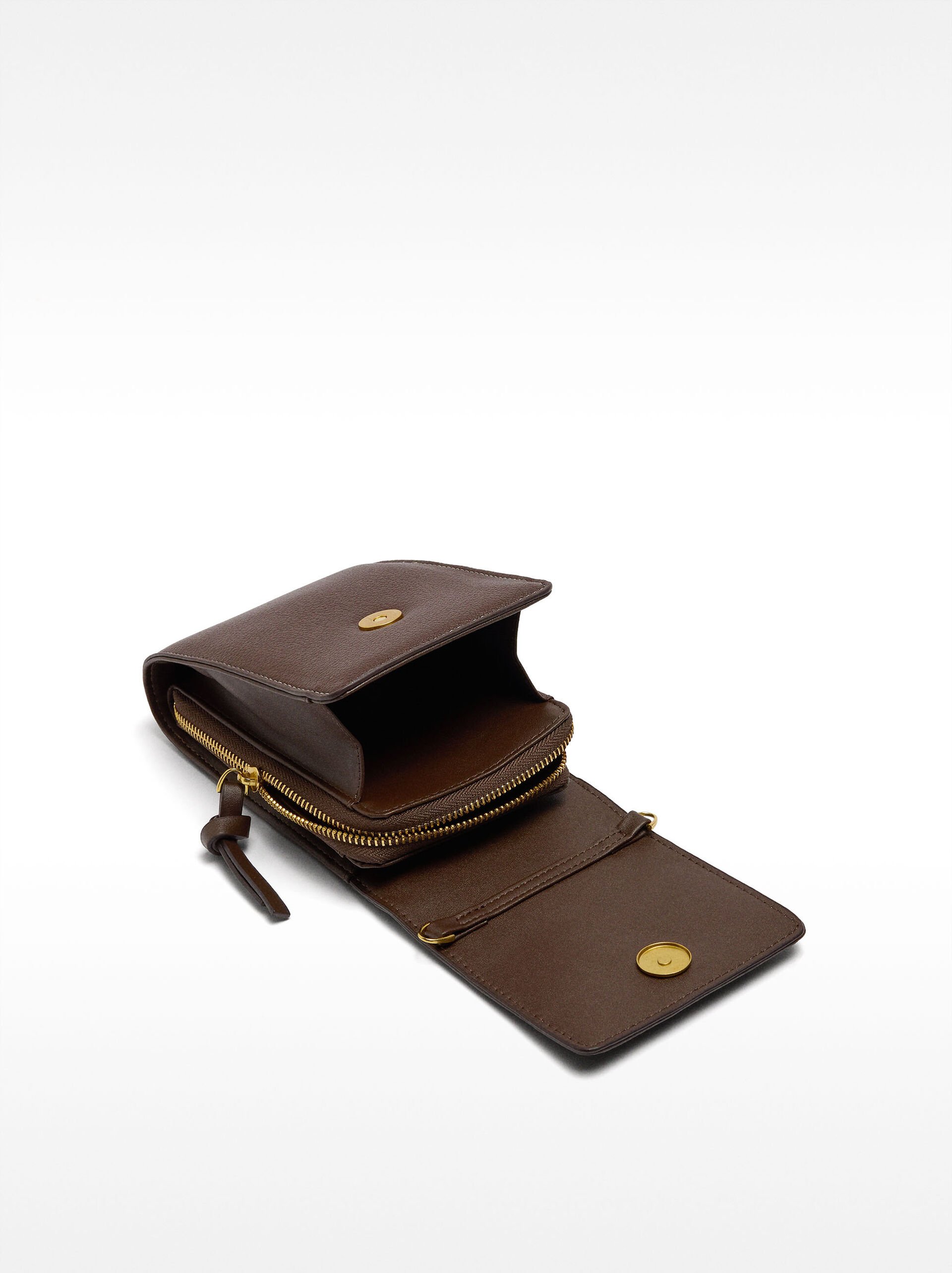 Phone bag with flap closure image number 4.0