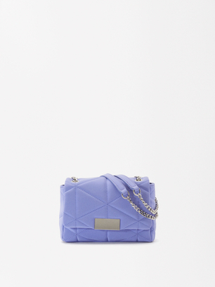 Quilted Crossbody Bag, Purple, hi-res
