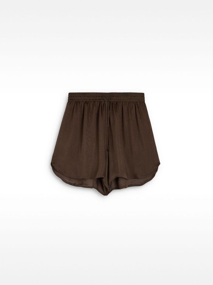 Pantalón corto satinado 100% seda