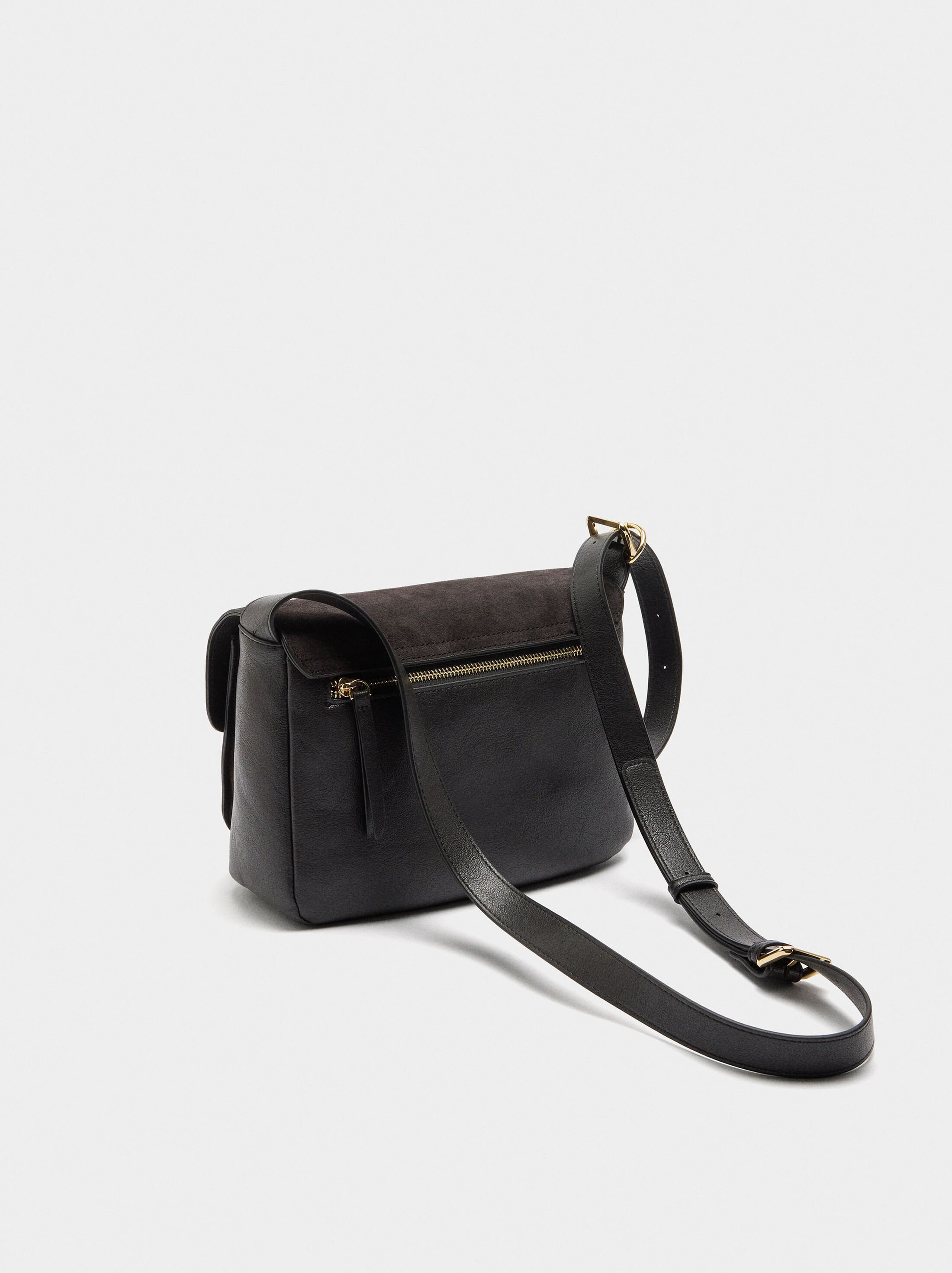 Crossbody bag with leather details image number 3.0