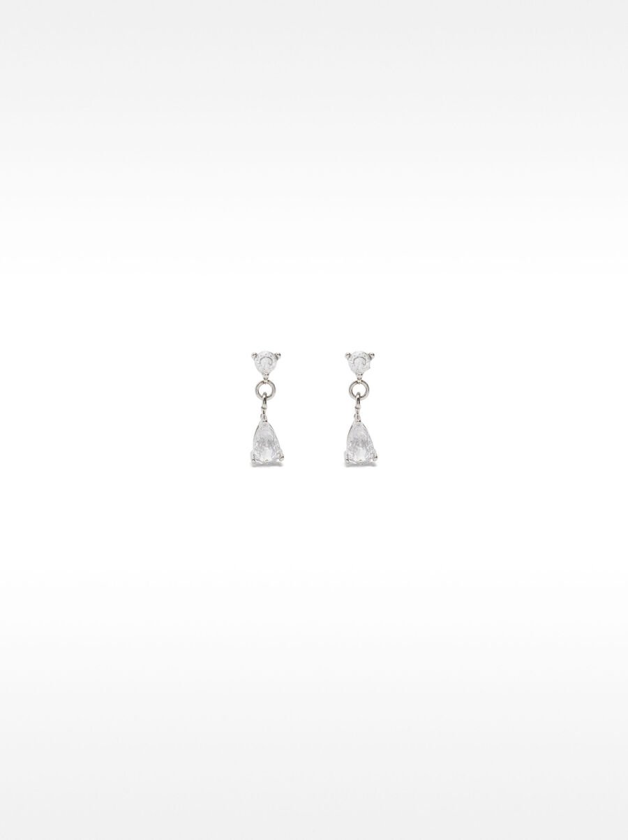 Earrings with crystals - stainless steel