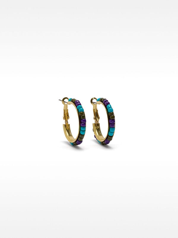 Hoop earrings with beads