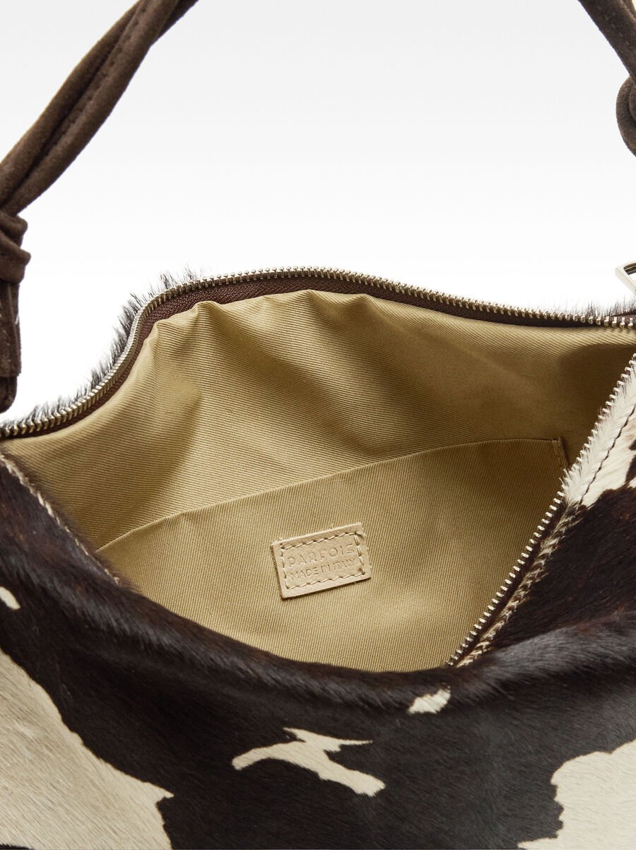 Sac d'épaule en cuir imprimé animal