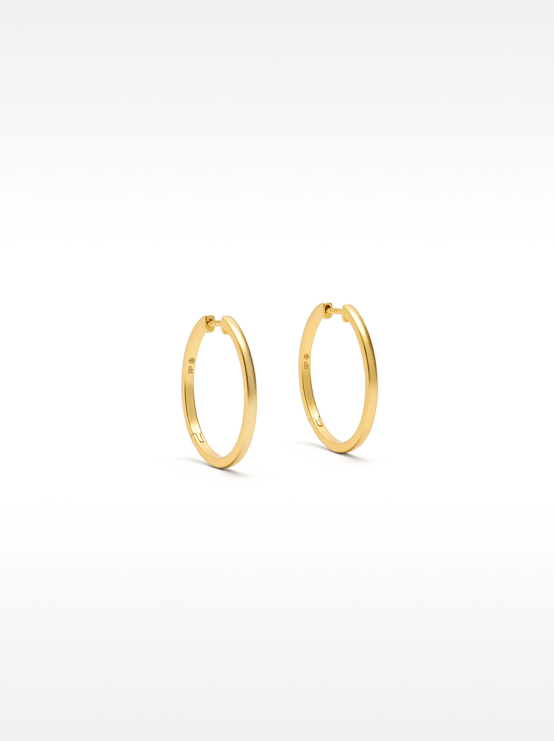 Medium hoop earrings - 925 sterling silver image number 0.0