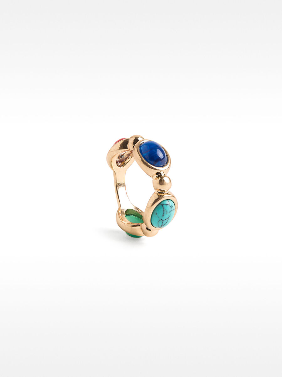 Bague avec pierres et résine