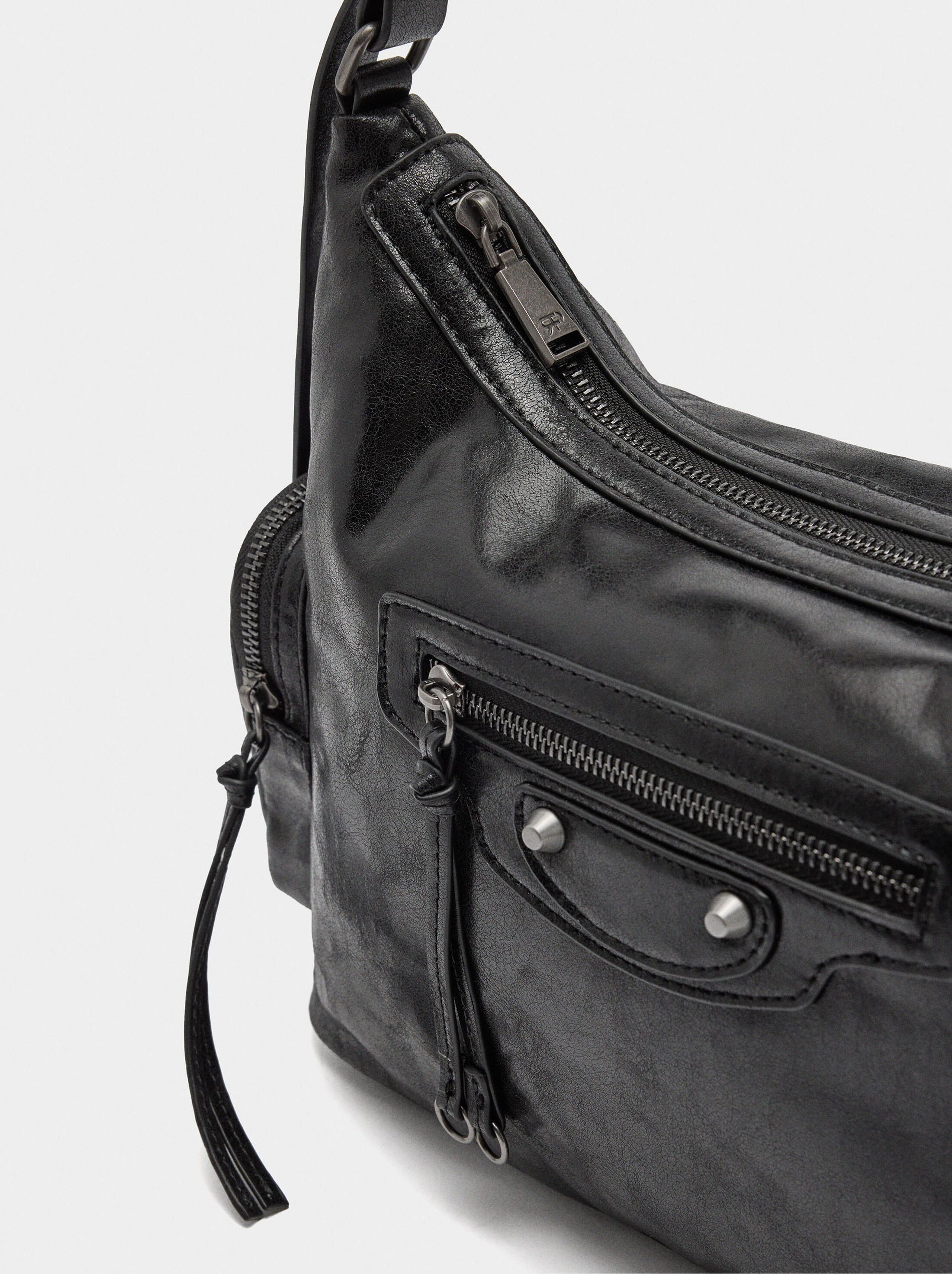 Shoulder bag with aged effect image number 1.0