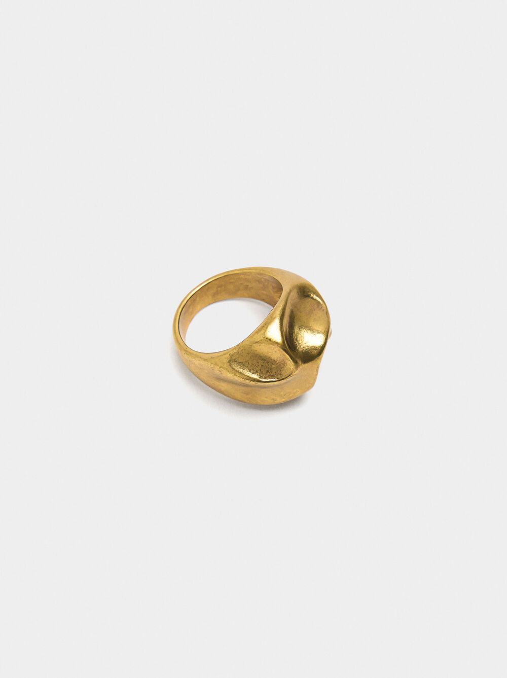 Irregular ring with embossed