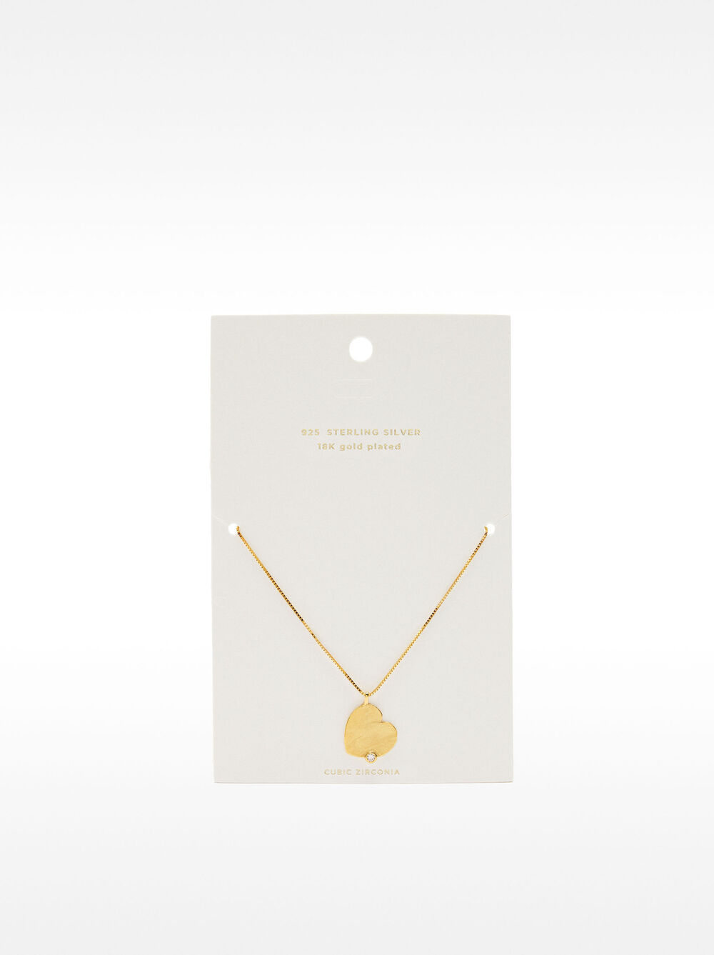 Collier cœur avec zircon - argent sterling 925