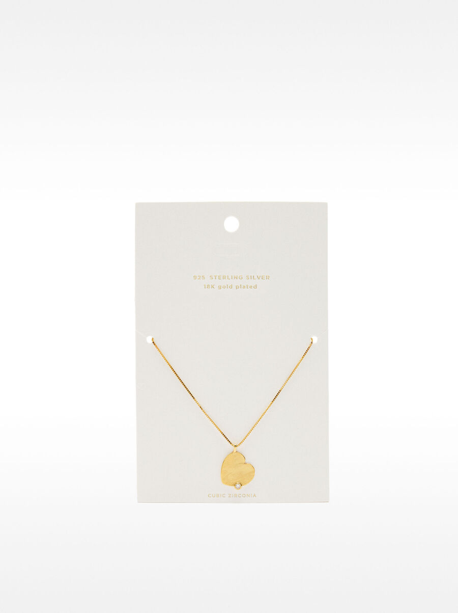 Zirconia heart necklace - 925 sterling silver