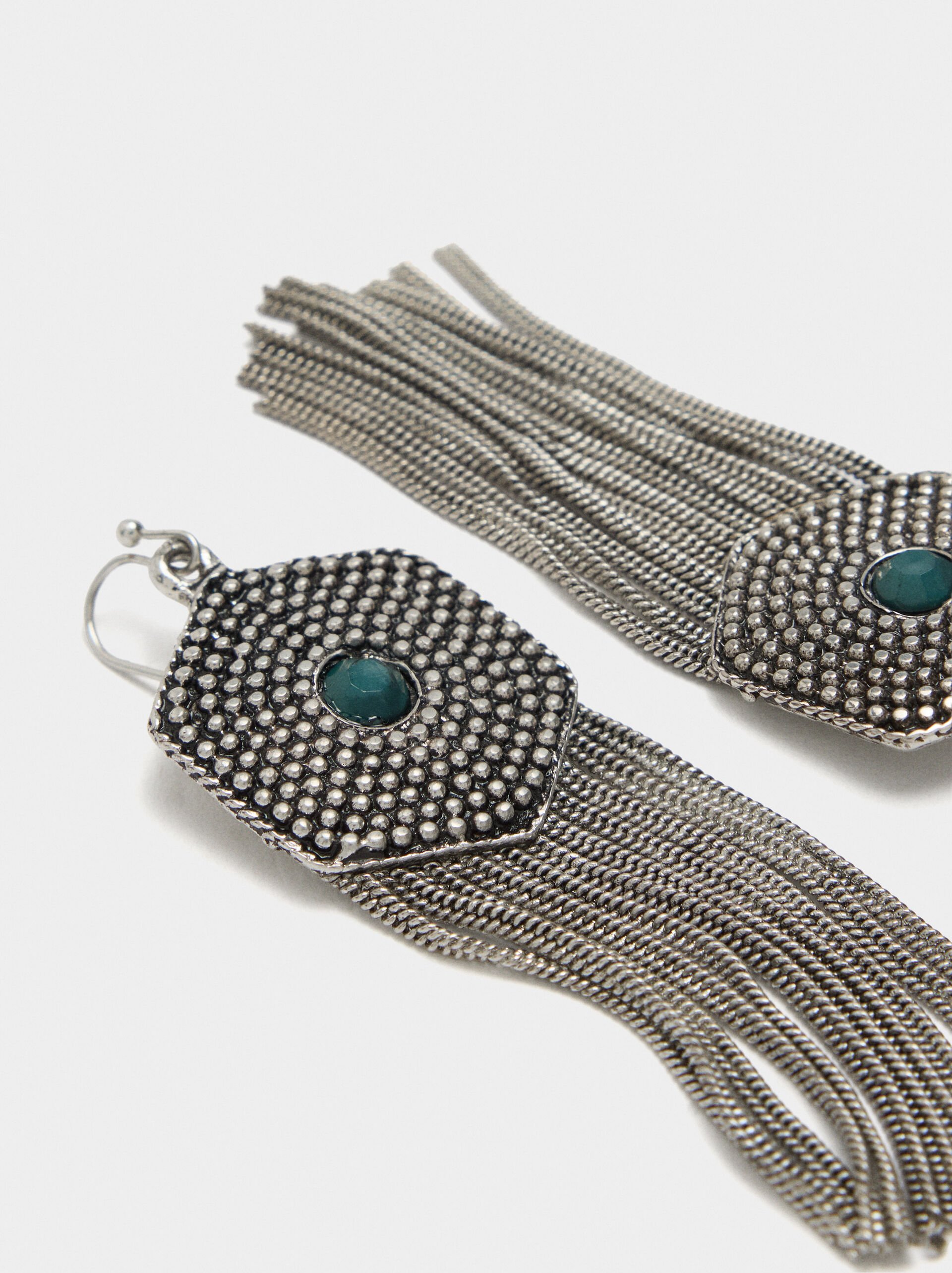 Boucles d'oreilles maxi en hexagone image number 2.0