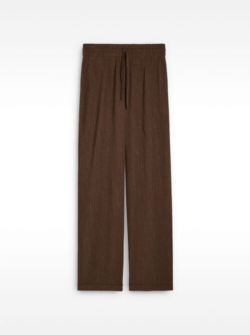 Wrinkled effect flowy pants
