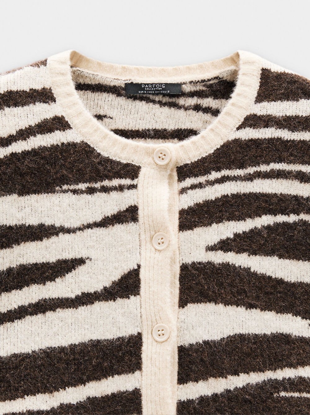 Jacquard knit cardigan